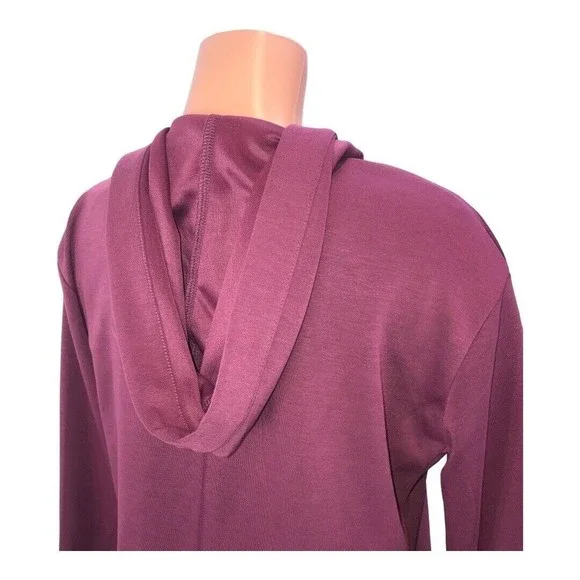 Gaian Small Women Cardigan, Sweater Hoodie 2 Pocket Purple Yoga Activewear NWT - Picture 6 of 16